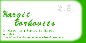 margit borkovits business card